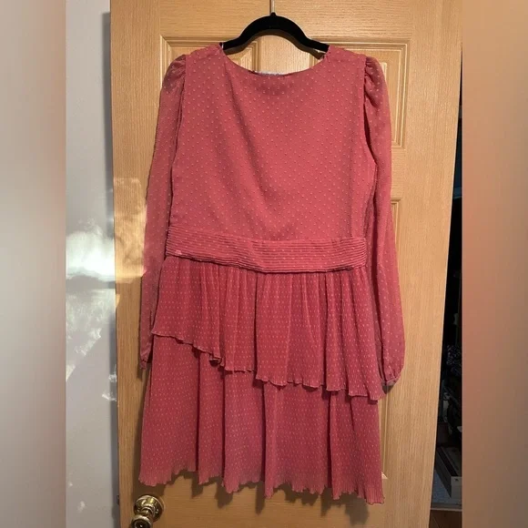 Zara Pink Surplice Ruffle Polka Dot Mini Dress - Picture 12 of 15